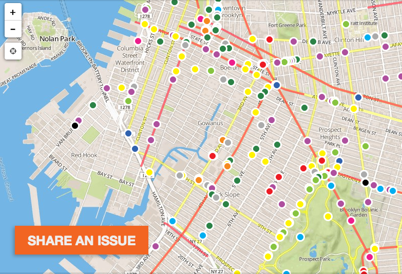 Share Traffic Safety Concerns On Vision Zero Map