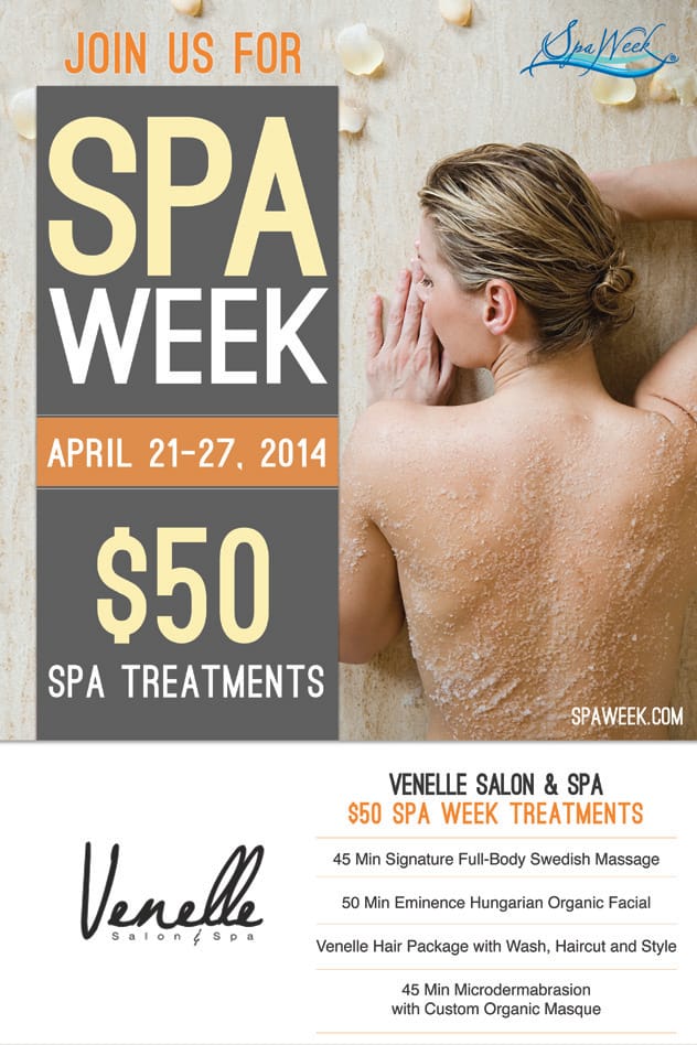 Venelle Salon & Spa April Spa Week Specials (Partner)