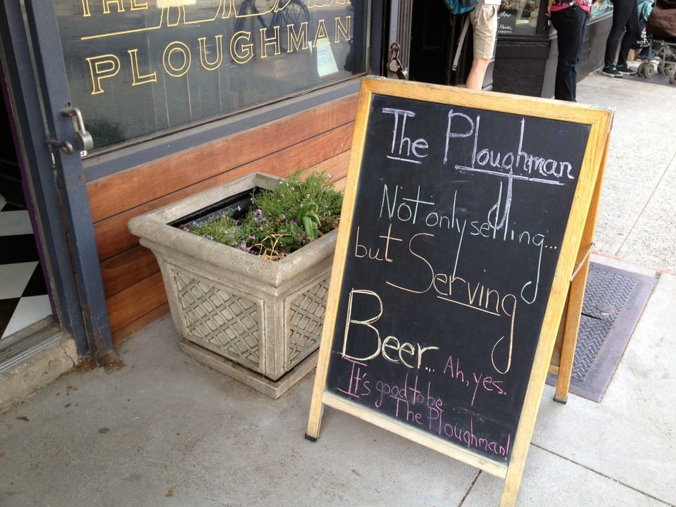 The Ploughman Now Serving Beer By The Glass