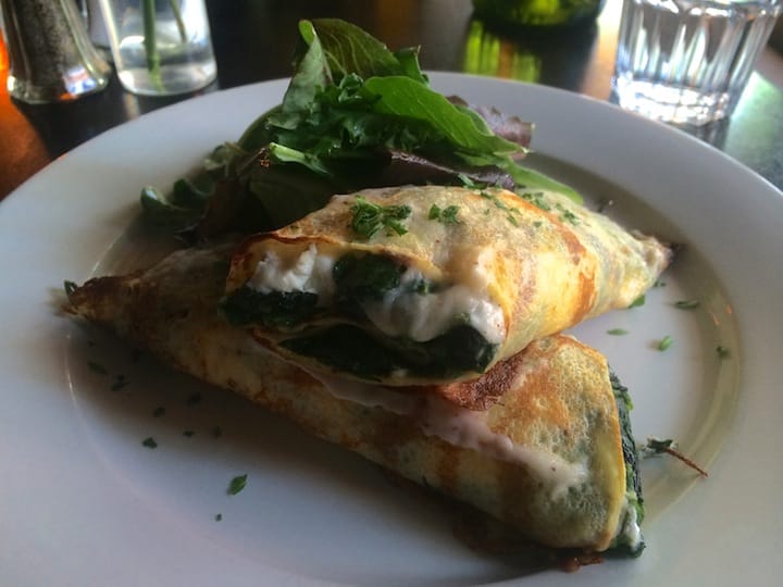 Bite Of The Day: Spinach & Goat Cheese Crepe From Café Lafayette