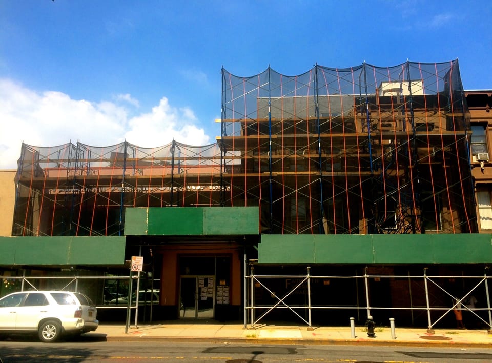 More Scaffolding Up At 1045-1047 Fulton Street, Demo Permits Accepted