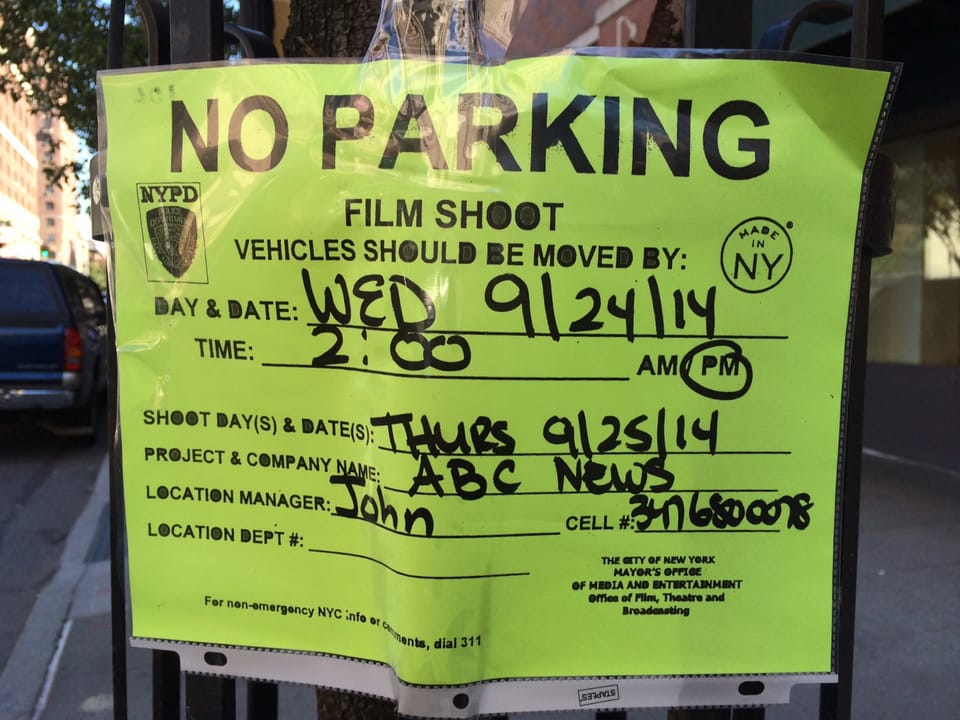 Move Your Car Off Hanson Place Tomorrow For Thursday Filming