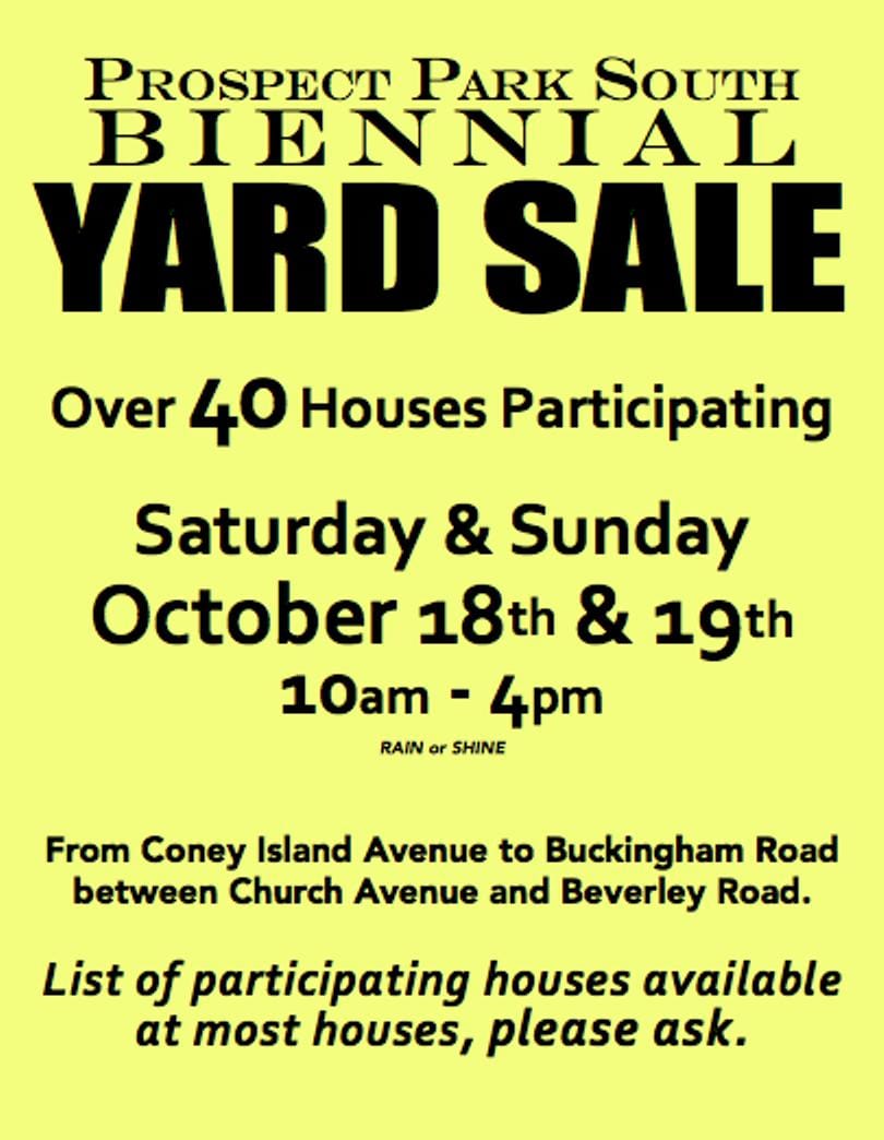 Massive Prospect Park South Biennial Yard Sale Is This Saturday And Sunday