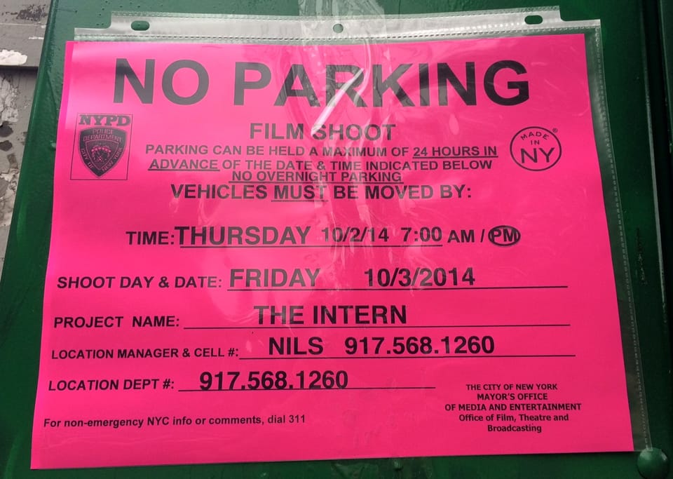 “The Intern” Comes To Fort Greene Tomorrow, As Filming Moratorium Is Issued In Clinton Hill