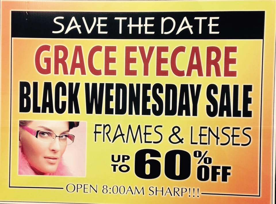 Check Out Grace Eyecare’s Huge ‘Black Wednesday’ Sale Tomorrow (Partner)