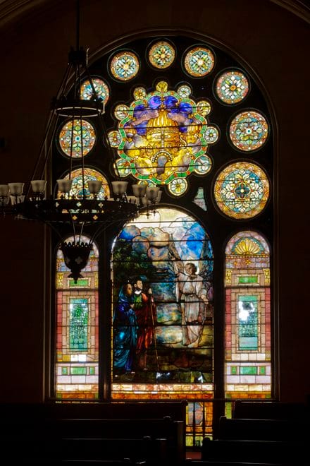 Restored Stained Glass Window To Light Brown Memorial For Years To Come