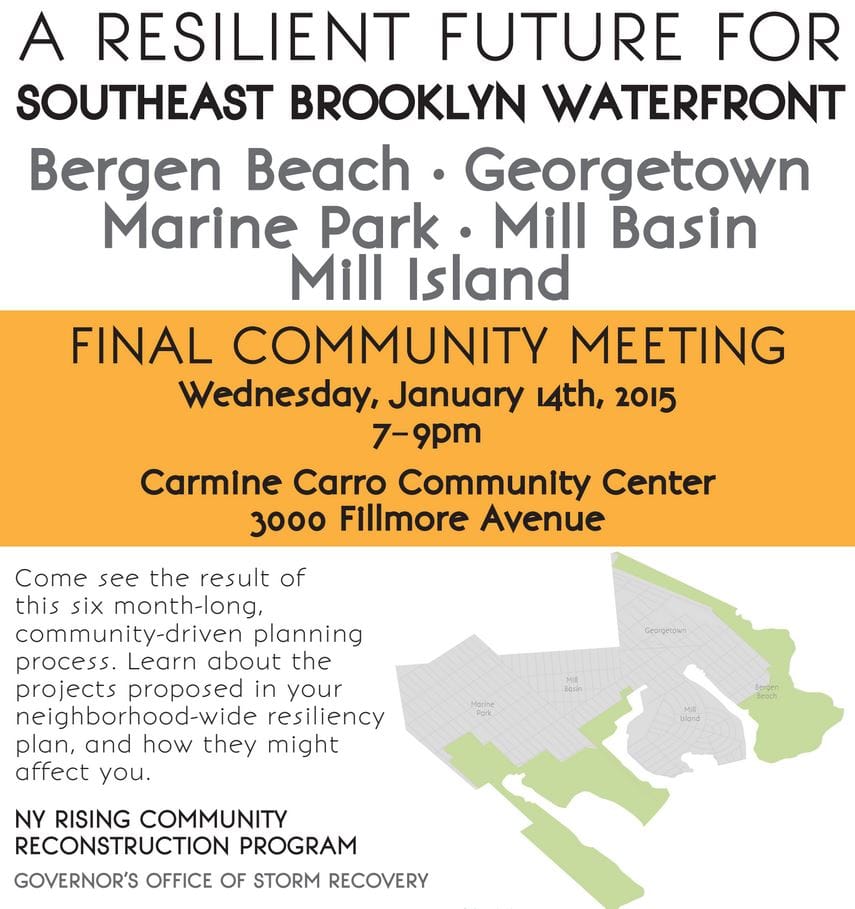 Tomorrow: NY Rising Meeting For Marine Park, Mill Basin