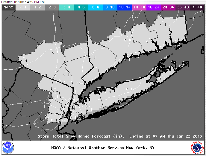 Light Snow Is Forecast For Tomorrow