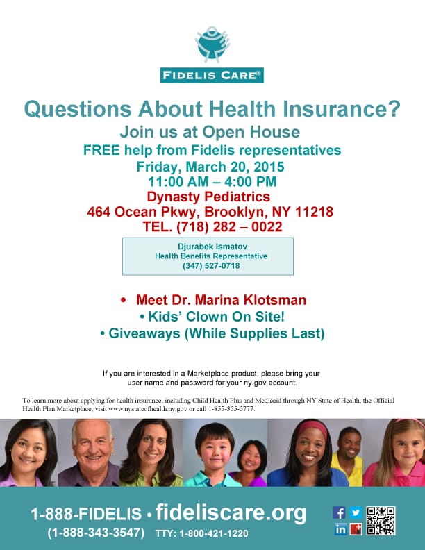 Confused About Healthcare? Get Your Questions Answered At Dynasty Pediatrics’ Free Open House On Friday, March 20