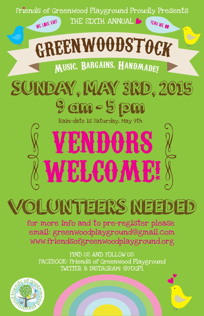 Volunteers & Vendors Wanted For Greenwoodstock