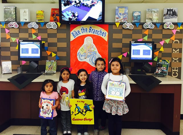 Cast Your Vote For The Cortelyou Library’s Bike The Branches Display