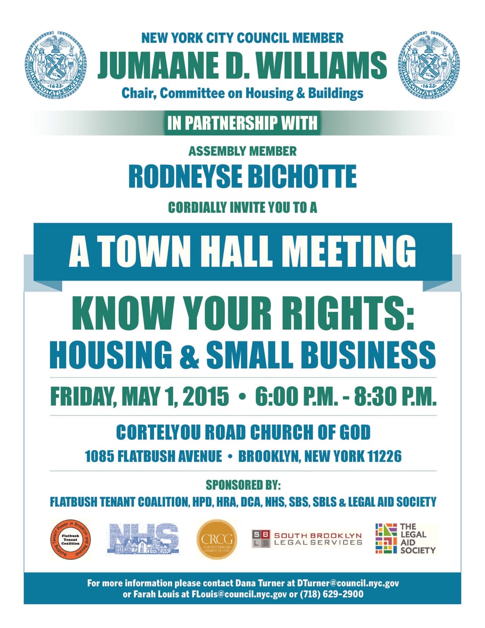 Having Trouble With Landlords? Tenants & Small Biz Owners Invited To Housing Rights Town Hall Tomorrow, May 1