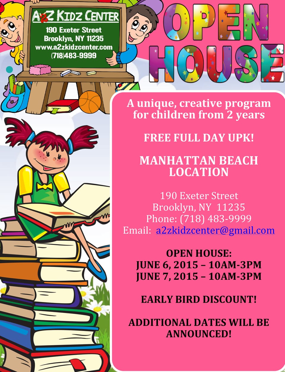 A2Z Kidz Center Open House This Weekend (Sponsored)