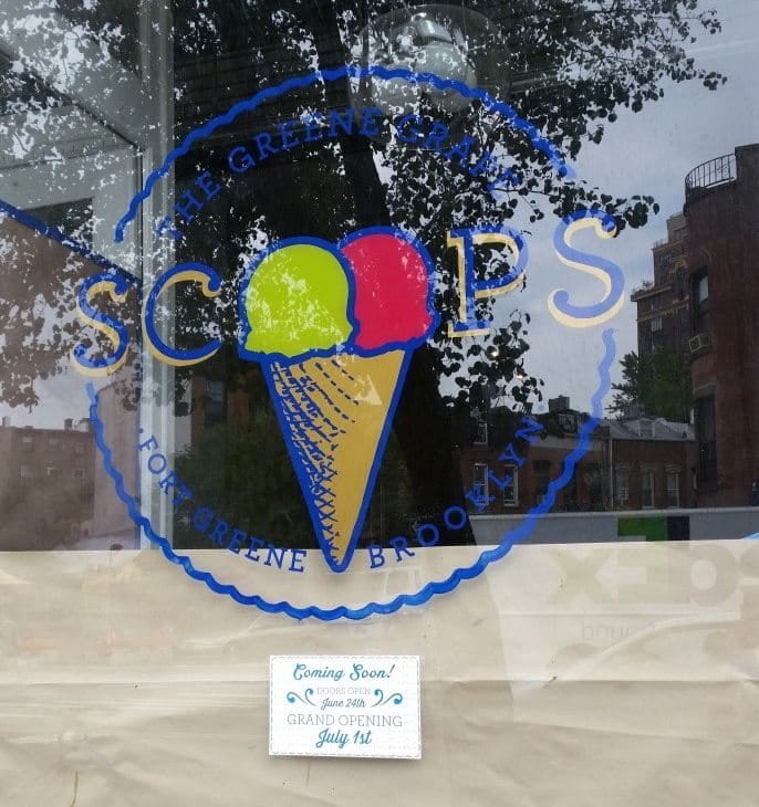 Greene Grape Scoops Signage Goes Up; Shop Opens June 24