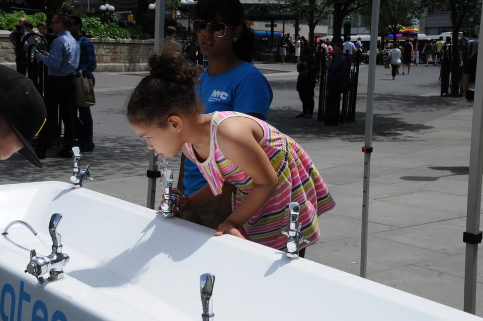 DEP Launching Portable Water Fountains In Grand Army Plaza