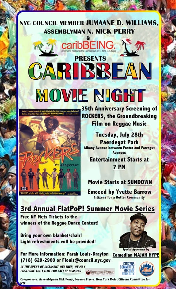 Tomorrow, July 28: See Free Screening Of ‘Rockers’ At Paerdegat Park