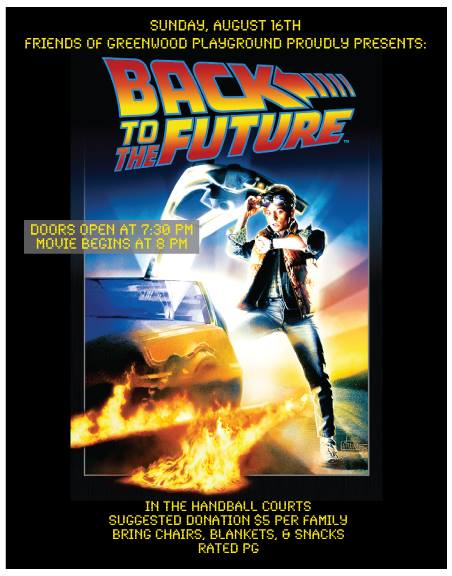 See A Free Outdoor Screening Of ‘Back To The Future’ In Greenwood Playground This Sunday, August 16