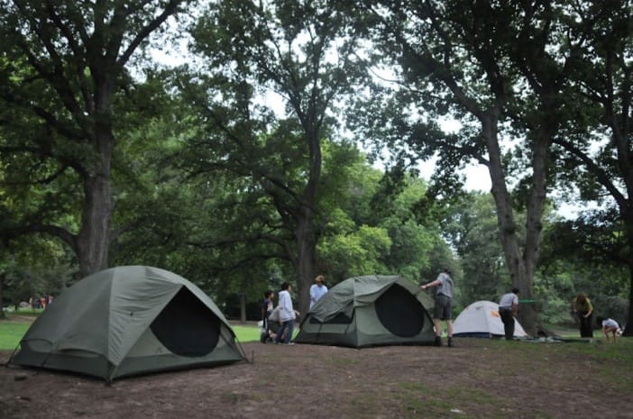 Camping With The Family In Prospect Park On September 19