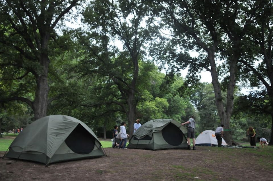 Camp With The Family In Prospect Park On September 19