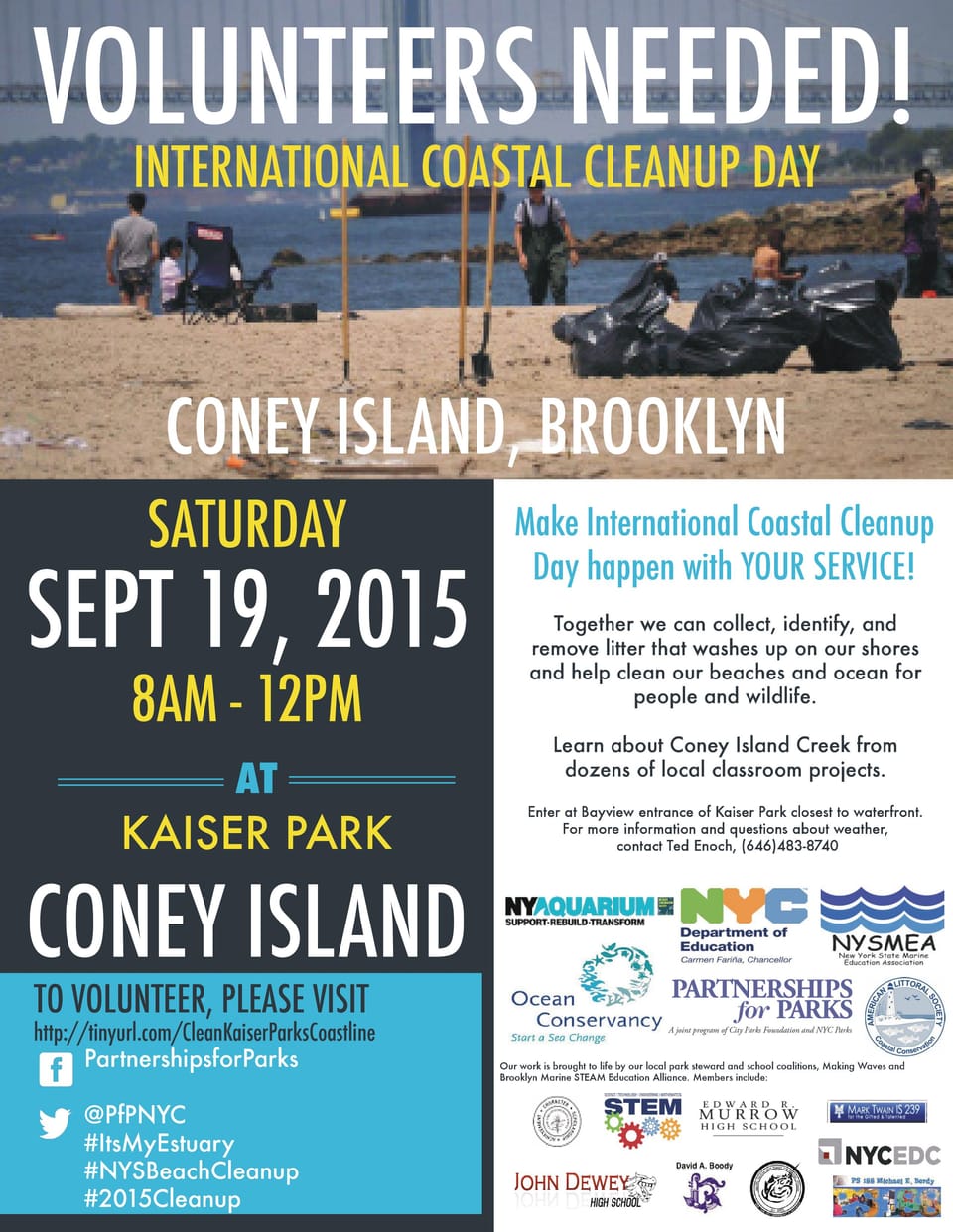 Volunteers Needed: Coastal Cleanup Day At Kaiser Park Is September 19