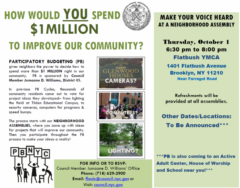 Live In District 45? Attend A Participatory Budgeting Meeting Thursday