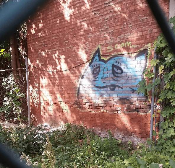 Photo Finish: Cat On A Red Brick Wall