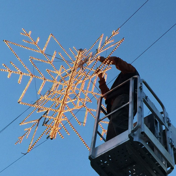 Photo Finish: A Giant Snowflake And Star, All In One