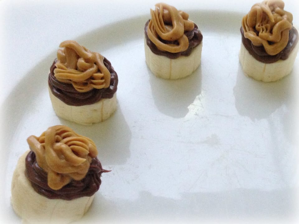 After School Snacking: Peanut Butter & Nutella Banana Bites