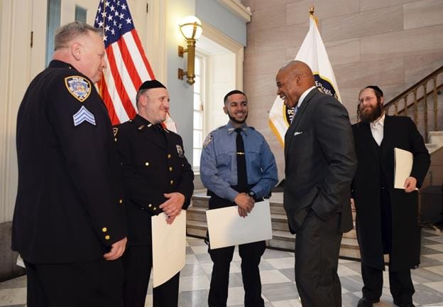 BP Adams Honors Sea Gate Cops Who Saved Choking Baby