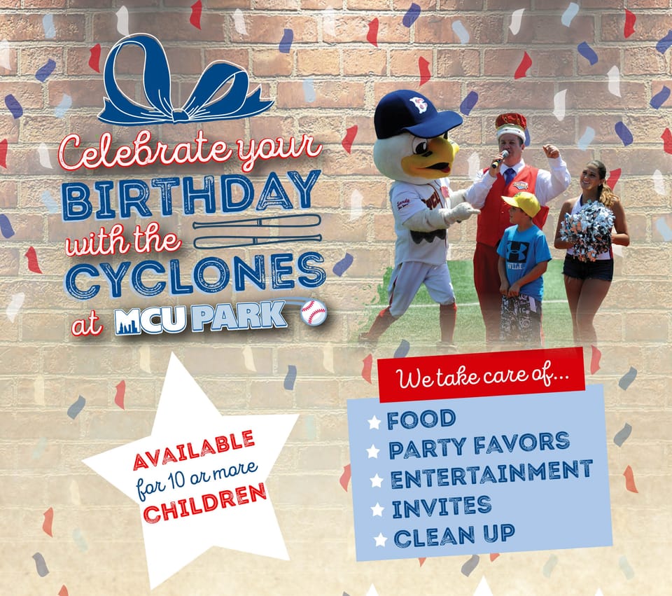 Win a Birthday Party for 10 at the Brooklyn Cyclones! (Giveaway)