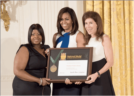 First Lady Michelle Obama Honors Brooklyn Public Library At White House Ceremony