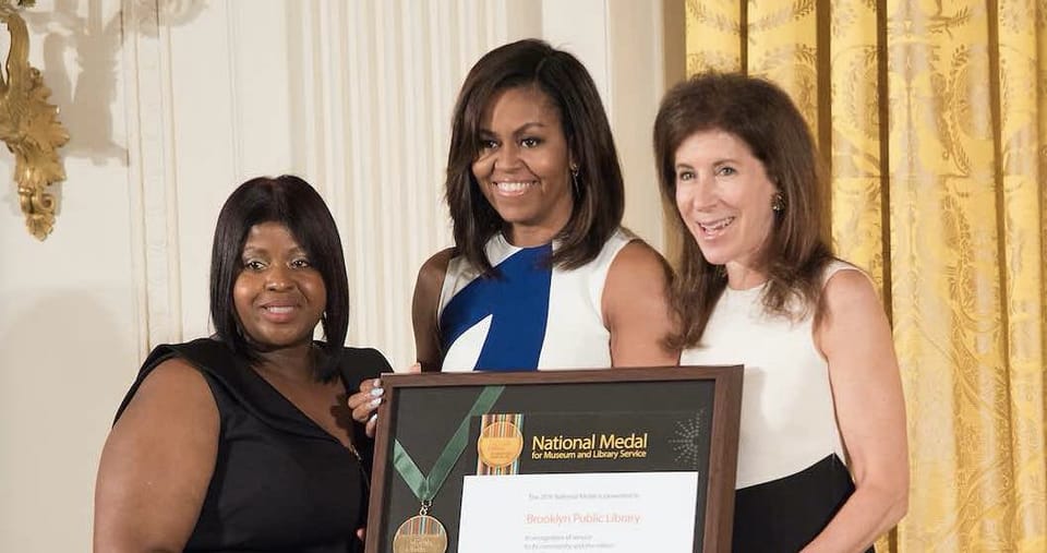 First Lady Michelle Obama Honors Brooklyn Public Library At White House Ceremony