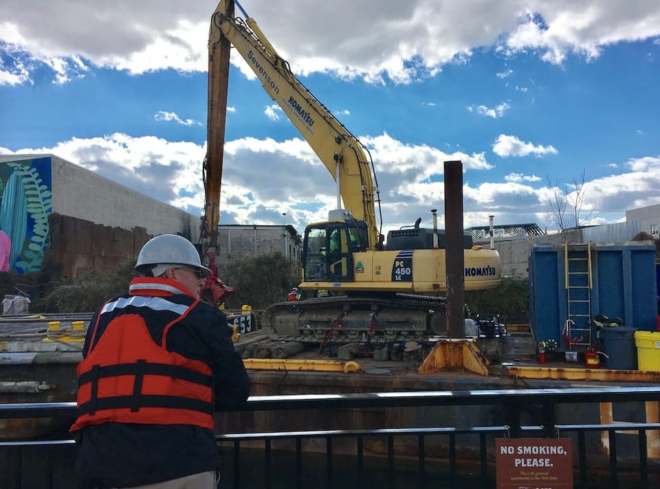 Next To Whole Foods, Submerged Shopping Carts And Boats Scooped Up In Gowanus Canal Pilot Project