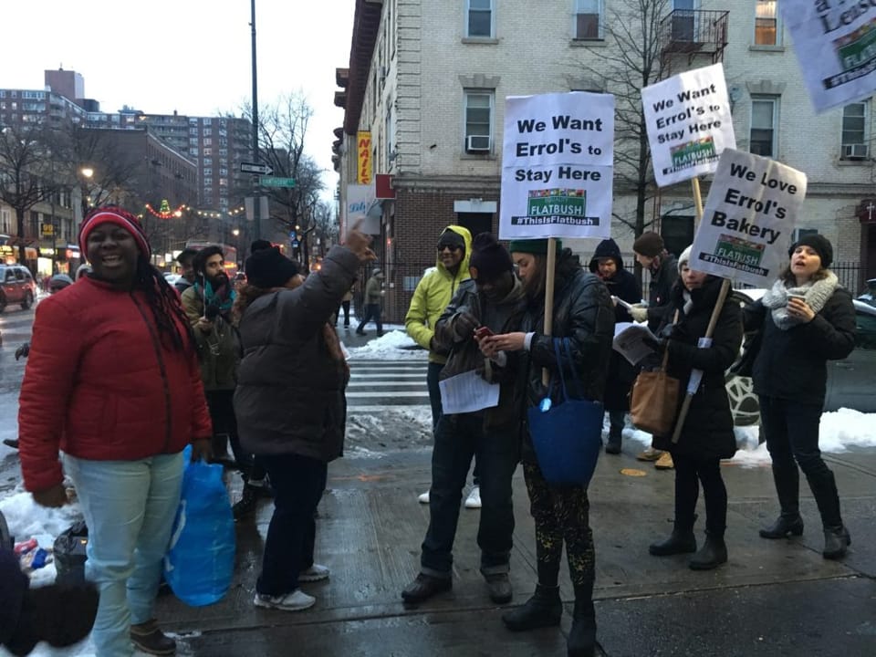 Brooklyn Neighbors Protest Eviction Of Errol’s Caribbean Bakery In Flatbush