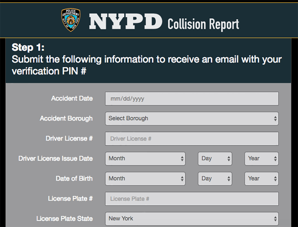 No More Precinct Visits: New Yorkers’ Car Accident Reports Are Now Available Online