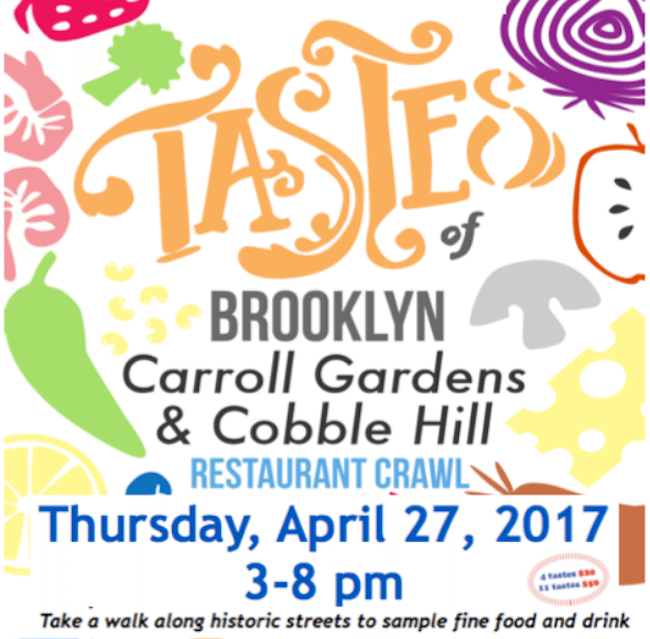 Thursday—Carroll Gardens & Cobble Hill Restaurant Crawl