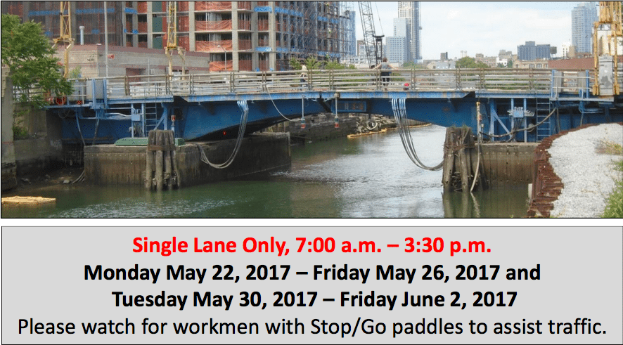 REMINDER: Repairs To Third Street Bridge—Single Lane Only