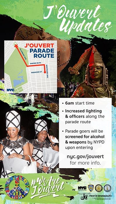 Road Closures, Transit, Security For J’ouvert & West Indian Day Parade