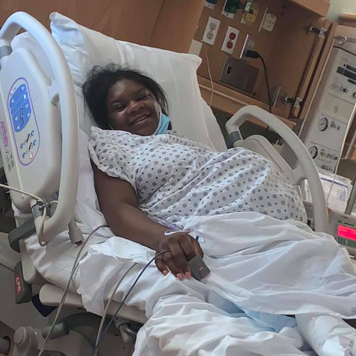 Sha-Asia Washington before dying while giving birth at Woodhull Hospital in Brooklyn.