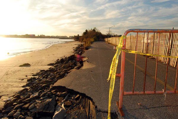 Plumb Beach Bike Path Destroyed By Hurricane Ida