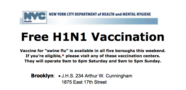 H1N1 Vaccine Location Nov 2009 PDF