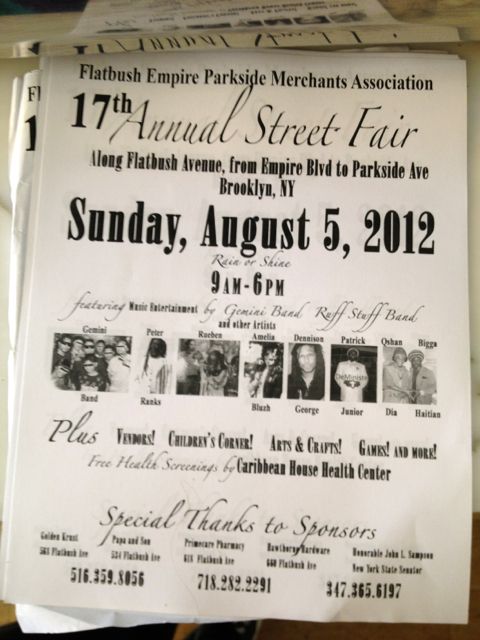 Flatbush Ave Street Fair on Sunday