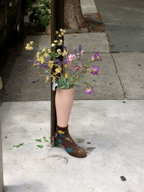 A Leg, With Flowers