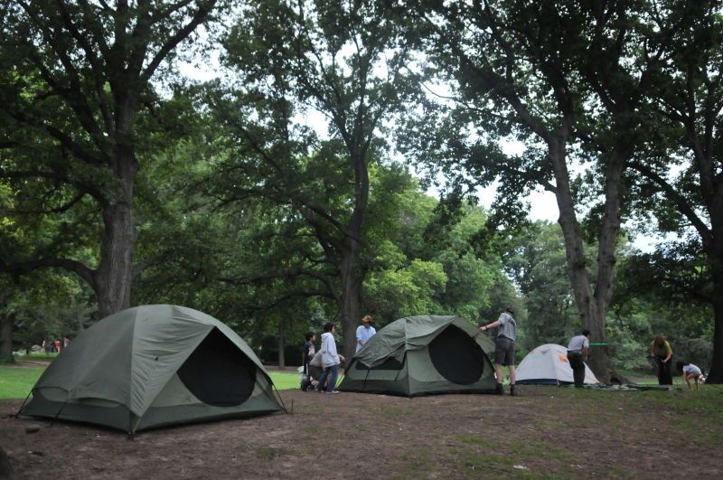 Camping in Prospect Park