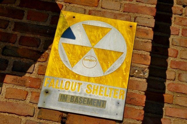 korean war fallout shelter sign