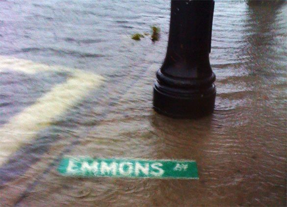 A reminder of the flooding caused by Hurricane Irene (Photo by Mickey Whitley)