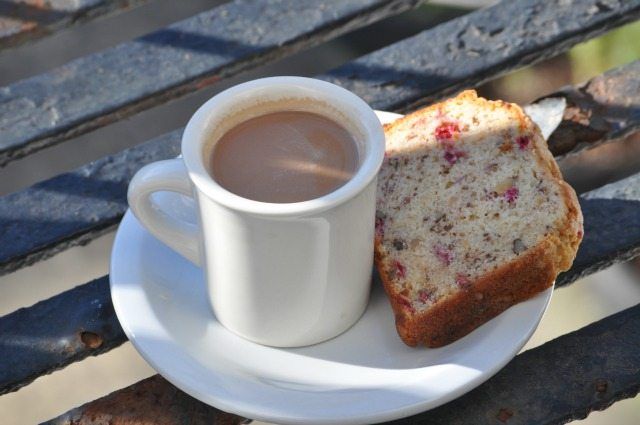 Warm Up with a Mint Mocha and Cranberry Bread at Has Beans