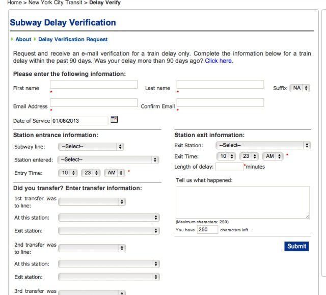 Back Up Those Tardy Excuses with a Train Delay Verification