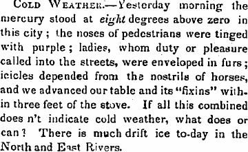 cold weather Jan 5 1843