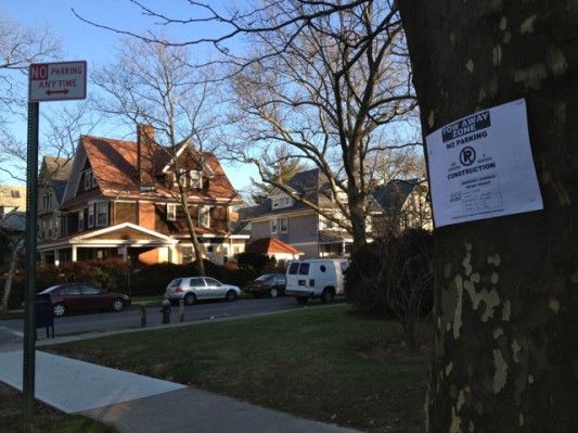 Sign Stapled to Tree on Glenwood